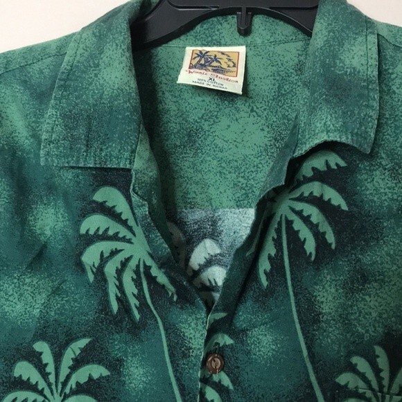 Vtg Winnie fashion Hawaiian 100% cotton button down shirt size XL men tropical - Picture 5 of 11